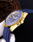SUBMARINER DATE 40 GOLD CASE RUBBER STRAP