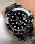 SUBMARINER DATE 40 CUSTOM ALL BLACK HAND ENGRAVED
