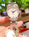 AQUA TERRA 28MM QUARTZ STEEL WHITE DIAL