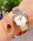 AQUA TERRA 28MM QUARTZ STEEL WHITE DIAL