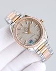 SEAMASTER CO-AXIAL 34MM ROSE GOLD STEEL DIAMOND BEZEL