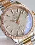 SEAMASTER CO-AXIAL 34MM ROSE GOLD STEEL DIAMOND BEZEL