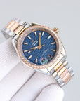 SEAMASTER CO-AXIAL 34MM ROSE GOLD STEEL DIAMOND BEZEL