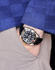 SUBMARINER DATE 40 STEEL CASE GOLD BLACK CERAMIC LEATHER