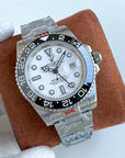 GMT-MASTER II CUSTOM CERAMIC BLACK BEZEL WHITE DIAL