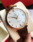 DE VILLE PRESTIGE 39.5 ROSE GOLD CASE MOP DIAL