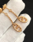CHAINE SMALL DROP EARRINGS GOLD AND SILVER