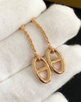 CHAINE SMALL DROP EARRINGS GOLD AND SILVER