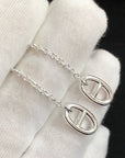CHAINE SMALL DROP EARRINGS GOLD AND SILVER