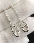 CHAINE SMALL DROP EARRINGS GOLD AND SILVER