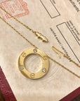LOVE NECKLACE 16MM 3 DIAMONDS
