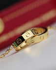 LOVE NECKLACE DOUBLE RING GOLD