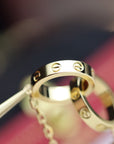 LOVE NECKLACE DOUBLE RING GOLD