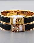 H RING LOCK BRACELET 12MM BLACK