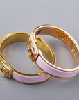 H RING LOCK BRACELET 12MM LIGHT PINK