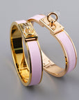 H RING LOCK BRACELET 12MM LIGHT PINK