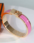 H RING LOCK BRACELET 12MM PINK
