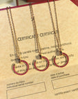 JUSTE NECKLACE GOLD RED DIAMONDS