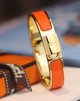 H LOCK ORANGE GOLD BRACELET 12MM