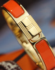 H LOCK ORANGE GOLD BRACELET 12MM