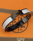 H BRACELET 12MM BLACK WHITE CERAMIC