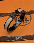 H BRACELET 12MM BLACK BEIGE CERAMIC
