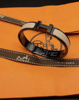 H BRACELET 12MM BLACK BEIGE CERAMIC
