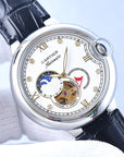 BALLON BLEU 36MM OPEN HEART PINK DIAMOND NUMERALS