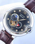 BALLON BLEU 36MM OPEN HEART PINK DIAMOND NUMERALS
