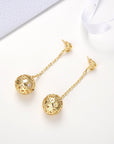 CD BALL DROP GOLD EARRINGS