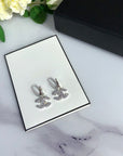 CC SILVER DIAMOND DROP EARRINGS