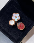 LUCKY SPRING 3 MOTIF PINK GOLD RING