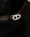 RONDE SMALL SILVER DIAMOND RING