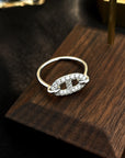 RONDE SMALL SILVER DIAMOND RING