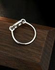 RONDE SMALL SILVER DIAMOND RING