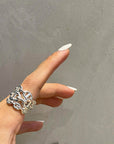 CHAINE DANCRE LARGE SILVER RING