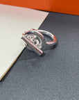 CROISETTE LARGE SILVER RING