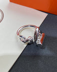 CROISETTE LARGE SILVER RING