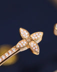 LV IDYLLE PINK GOLD OPEN BRACELET DIAMOND PAVED