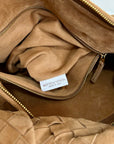 BV SMALL JODIE 48CM BROWN SUEDE LEATHER