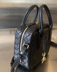 BV GETAWAY SMALL 23CM BLACK LAMBSKIN