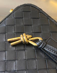 BV GETAWAY SMALL 23CM BLACK LAMBSKIN