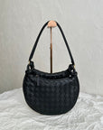 BV MEDIUM GEMELLI 36CM BLACK LAMBSKIN LEATHER