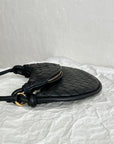 BV MEDIUM GEMELLI 36CM BLACK LAMBSKIN LEATHER