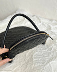 BV MEDIUM GEMELLI 36CM BLACK LAMBSKIN LEATHER
