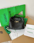 BV SMALL ANDIAMO 25CM BLACK LAMBSKIN