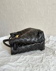 BV SMALL ANDIAMO 25CM BLACK LAMBSKIN