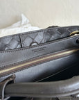 BV SMALL ANDIAMO 25CM BLACK LAMBSKIN