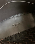 BV SMALL ANDIAMO 25CM BLACK LAMBSKIN