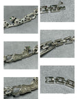 PANTHERE DE CARTI SILVER DIAMOND ONYX CHAIN NECKLACE